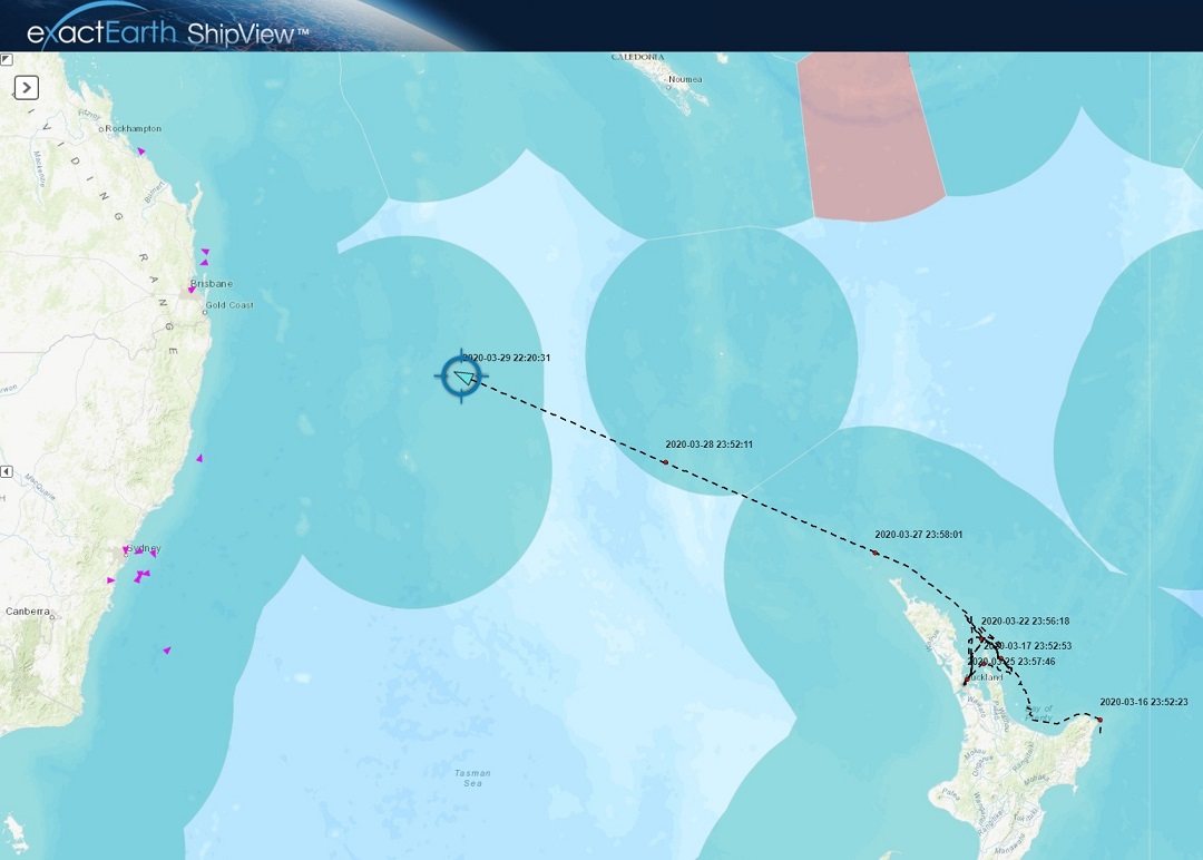 14 day AIS track Azamara Journey